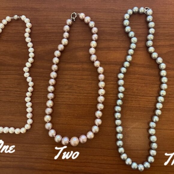 JTV Freshwater Pearl Necklaces Lot of 3, MPL545A-24, MPL300-20, CPL209-20, MINT - Picture 1 of 4